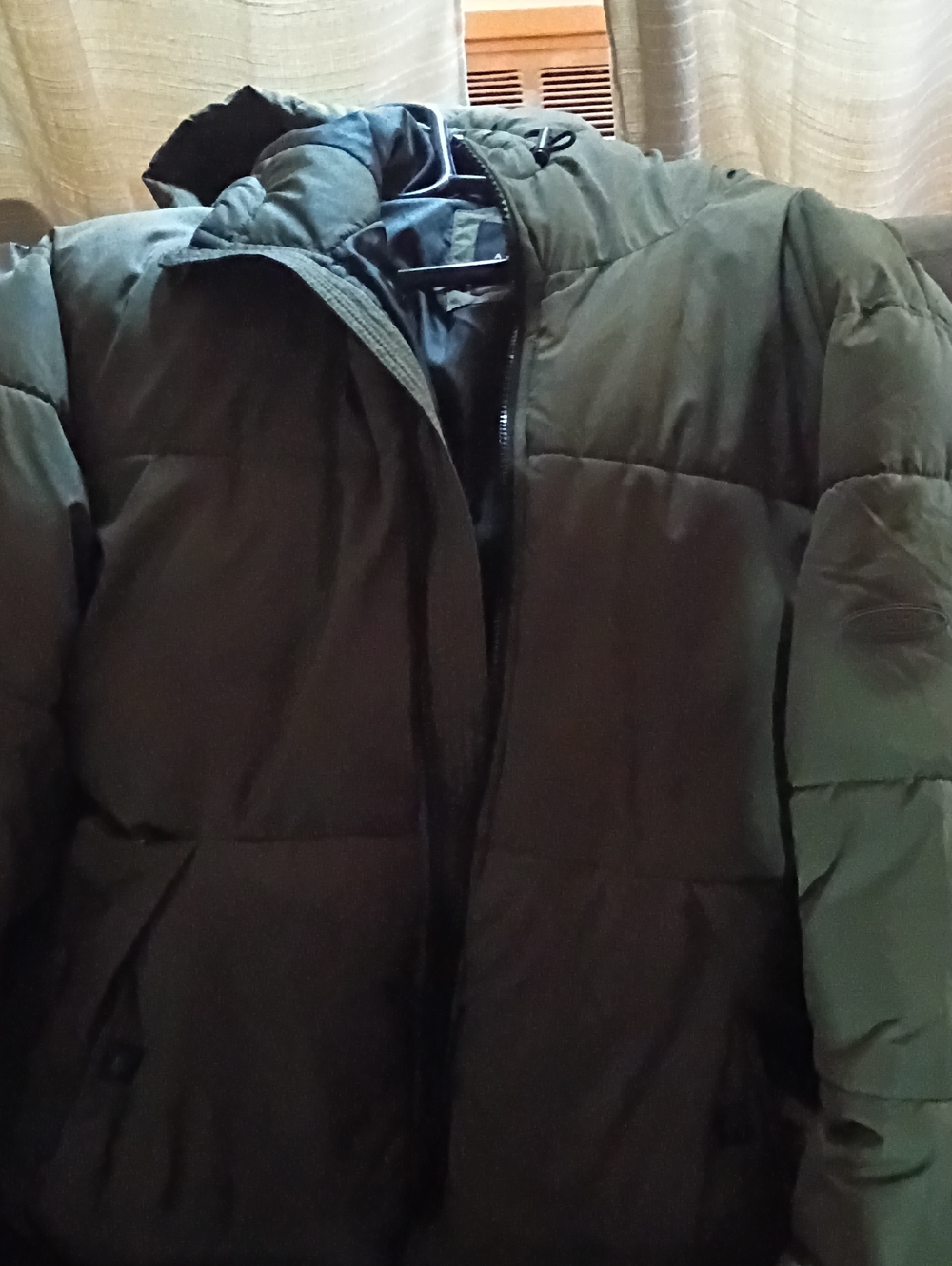 Aeropostale Dark Olive Green Puffer Jacket